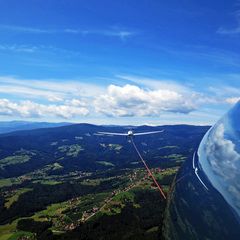 Flugwegposition um 10:14:16: Aufgenommen in der Nähe von Stainz, Österreich in 1469 Meter
